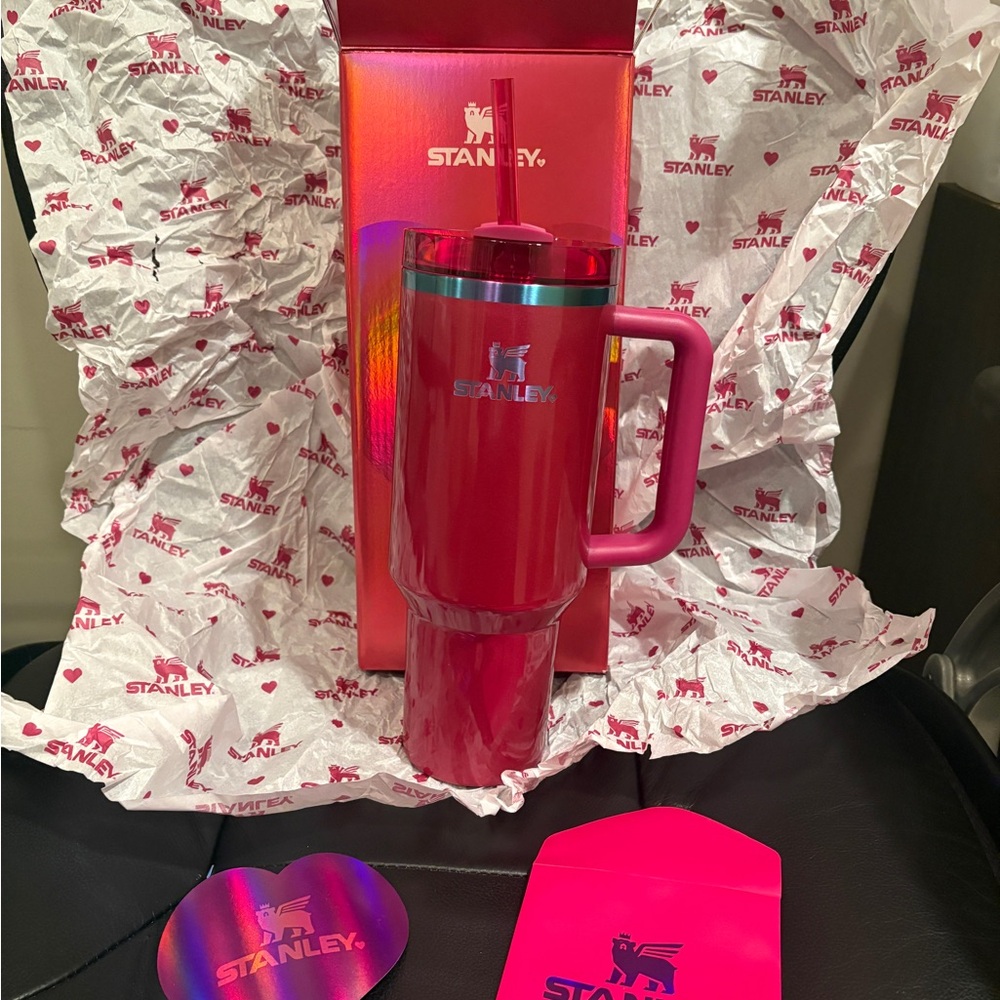 Stanley Red Tumbler with Straw